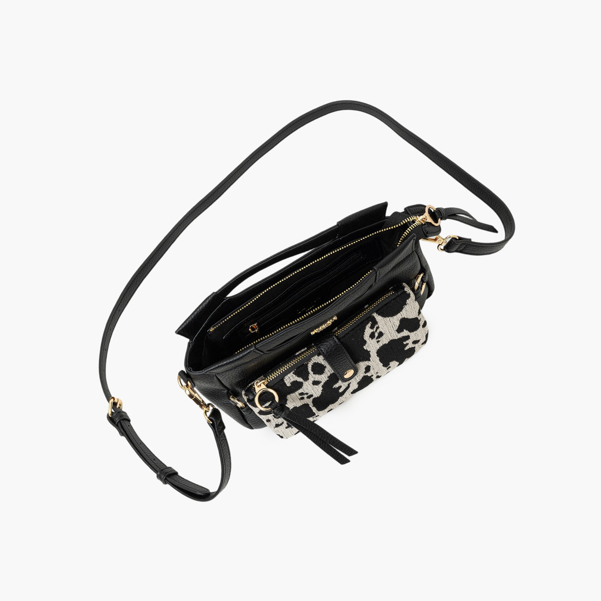 Petit sac porté épaule noir Tim