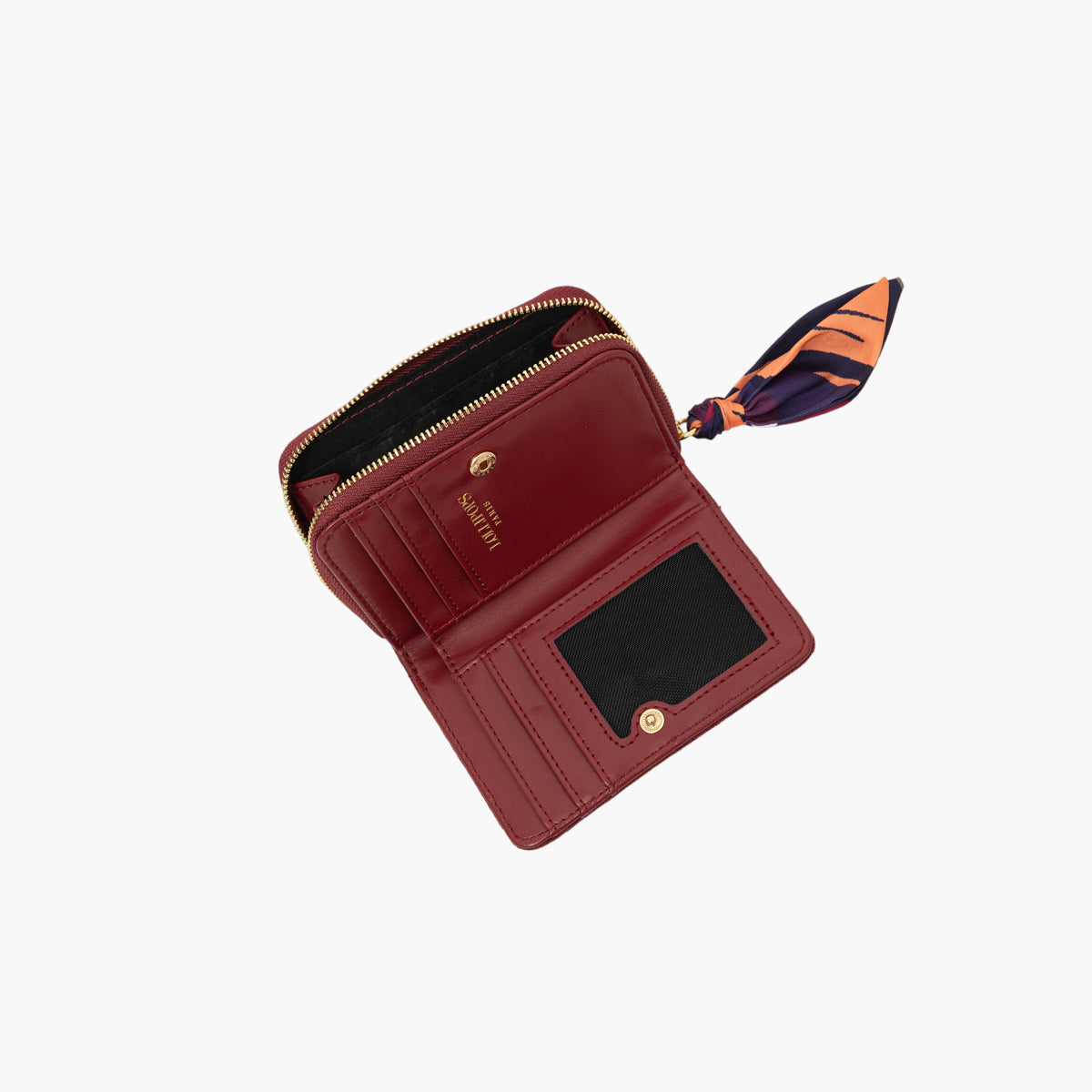 Petit portefeuille bordeaux Tivaline