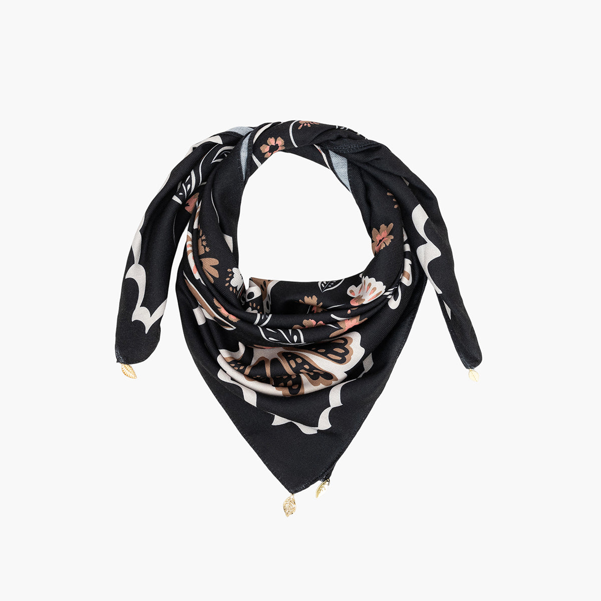 Foulard carré noir Teodora