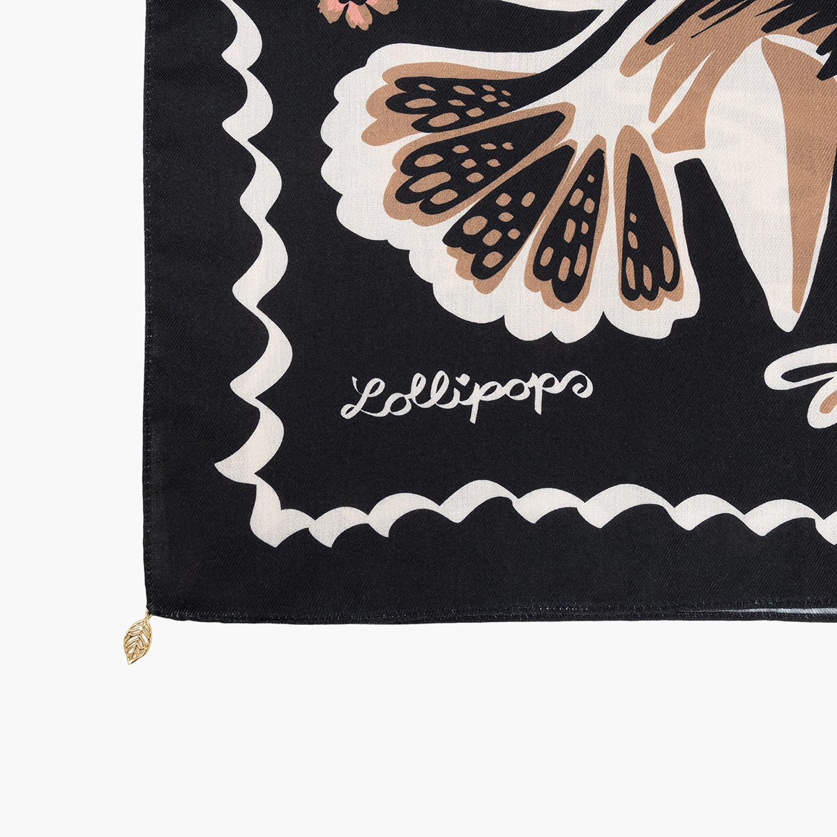 Foulard carré noir Teodora