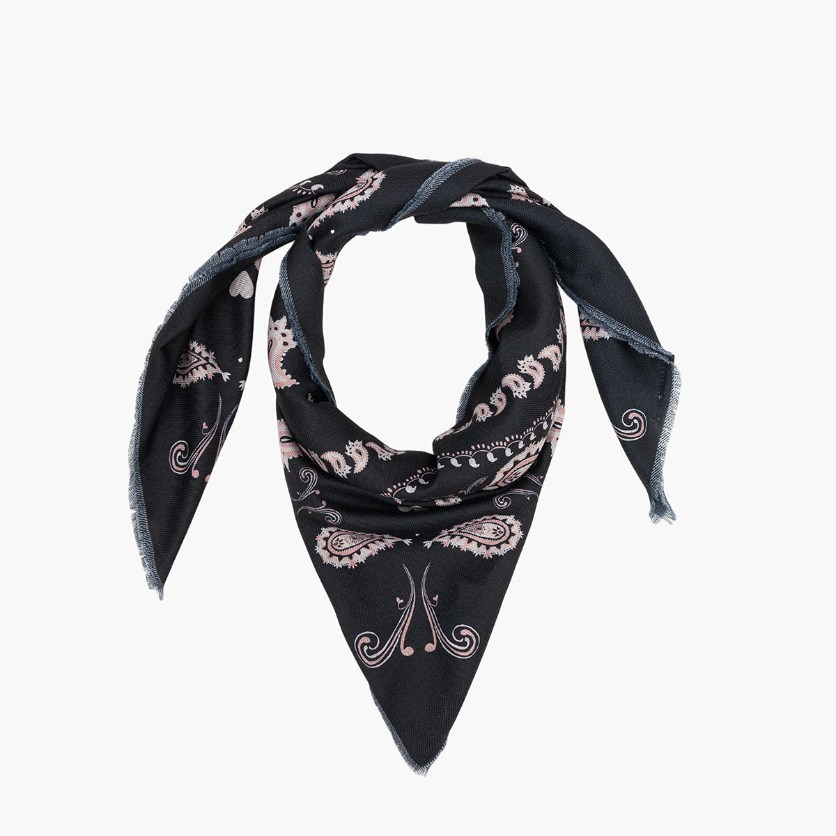 Foulard carré noir Tricia