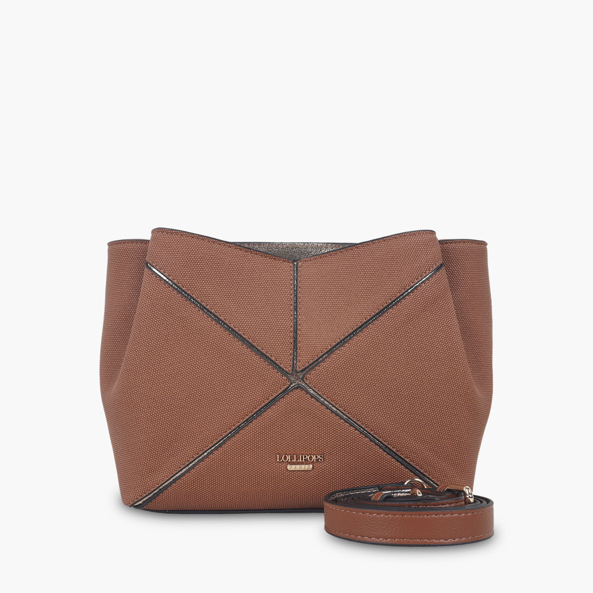 Sac multi poches cognac Tamelia