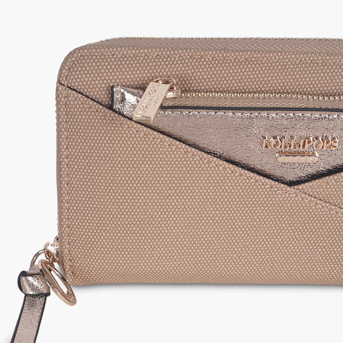 Grand portefeuille beige Tamelia
