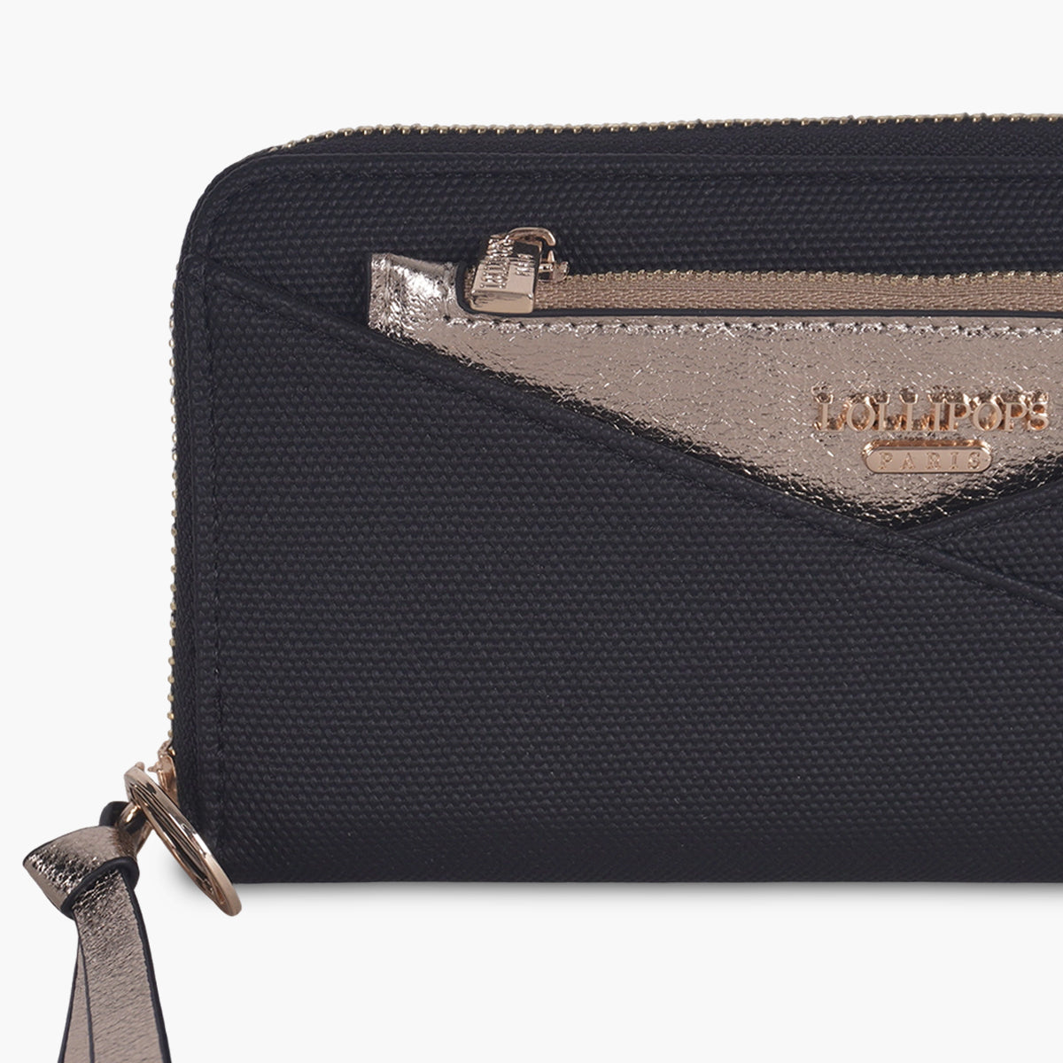Grand portefeuille noir Tamelia