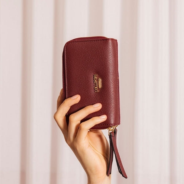 Portefeuille bordeaux Tobi