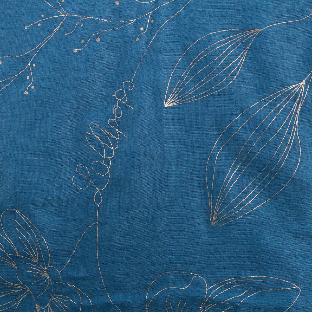 Foulard rectangulaire bleu Tyasa