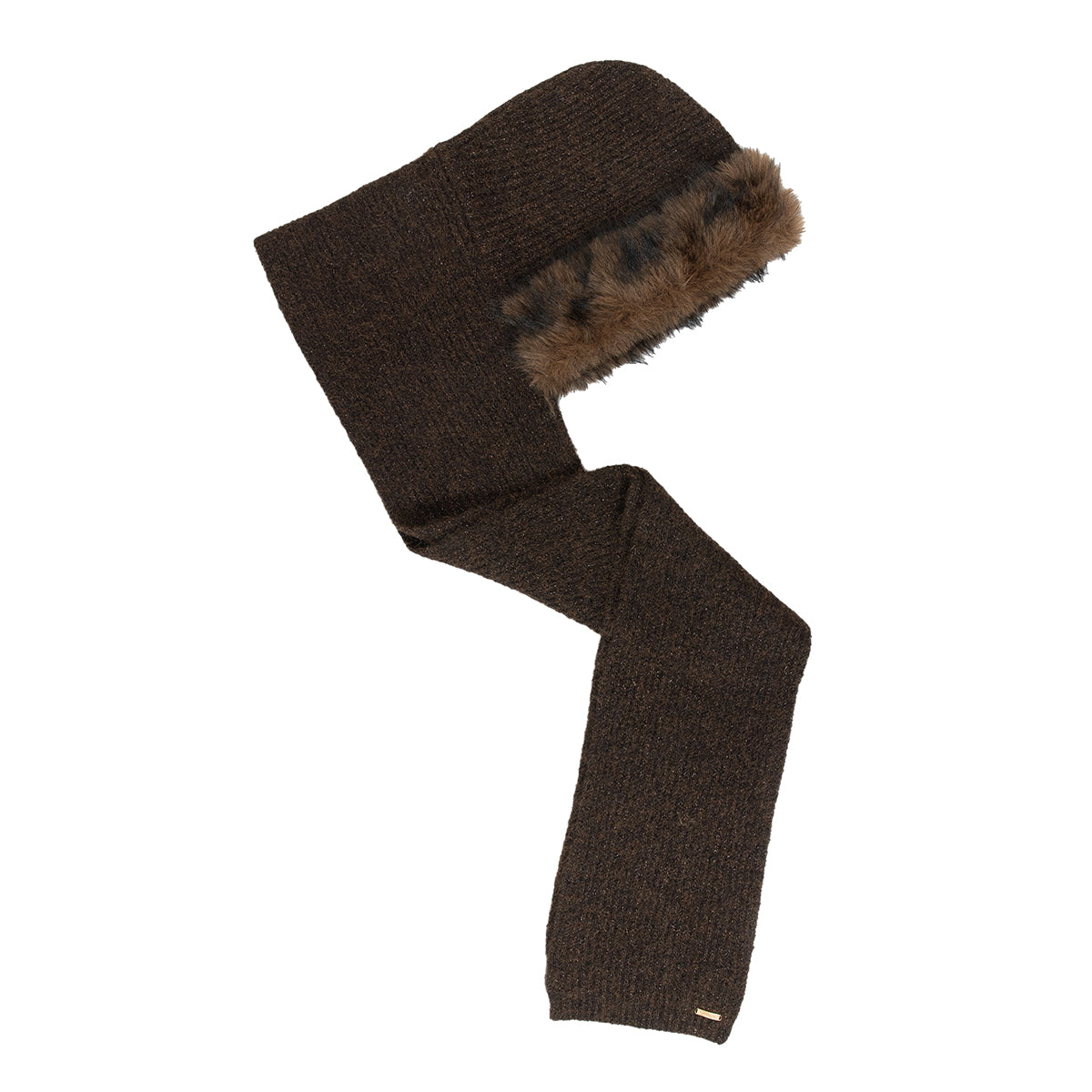Écharpe-capuche marron Talex