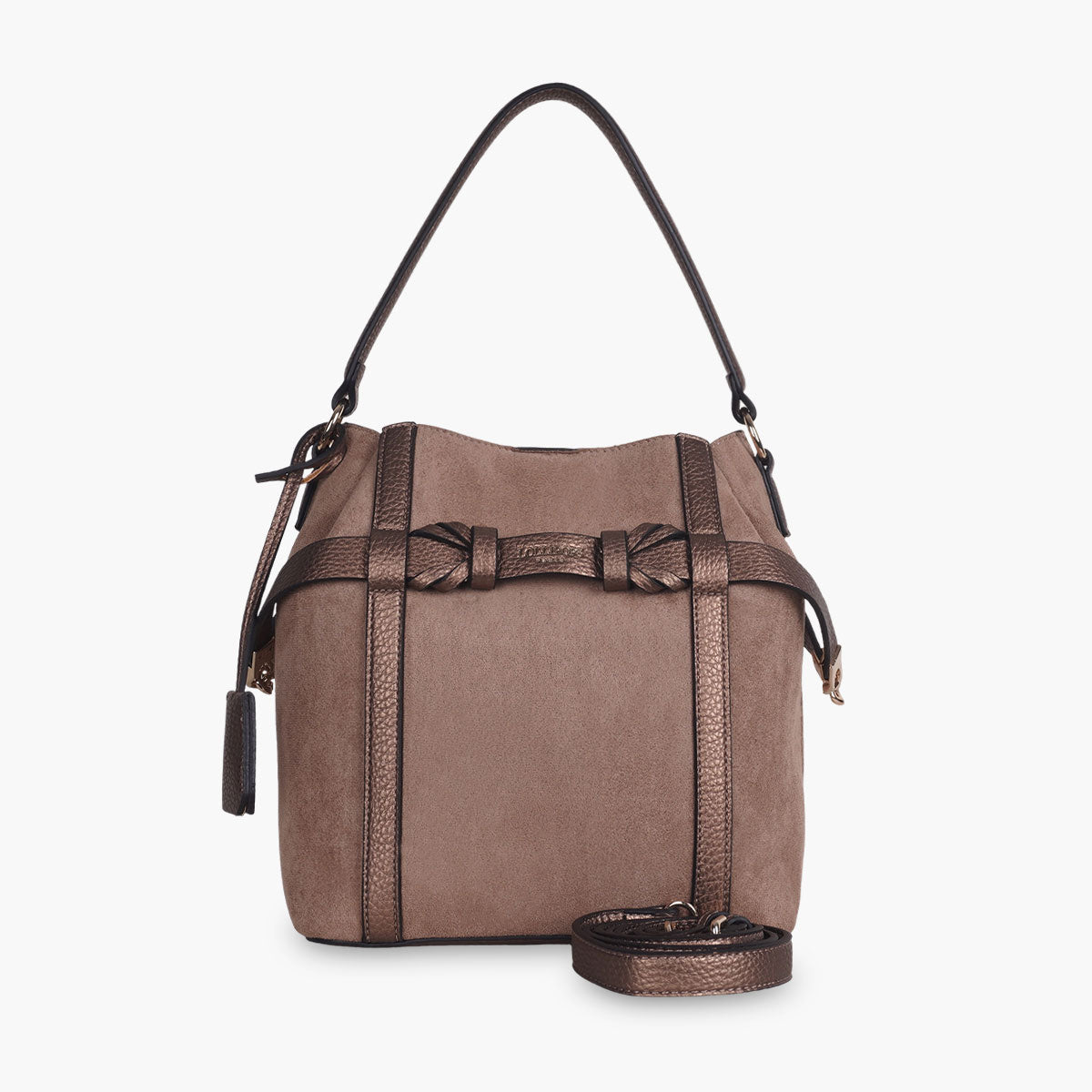 Sac seau taupe Taja