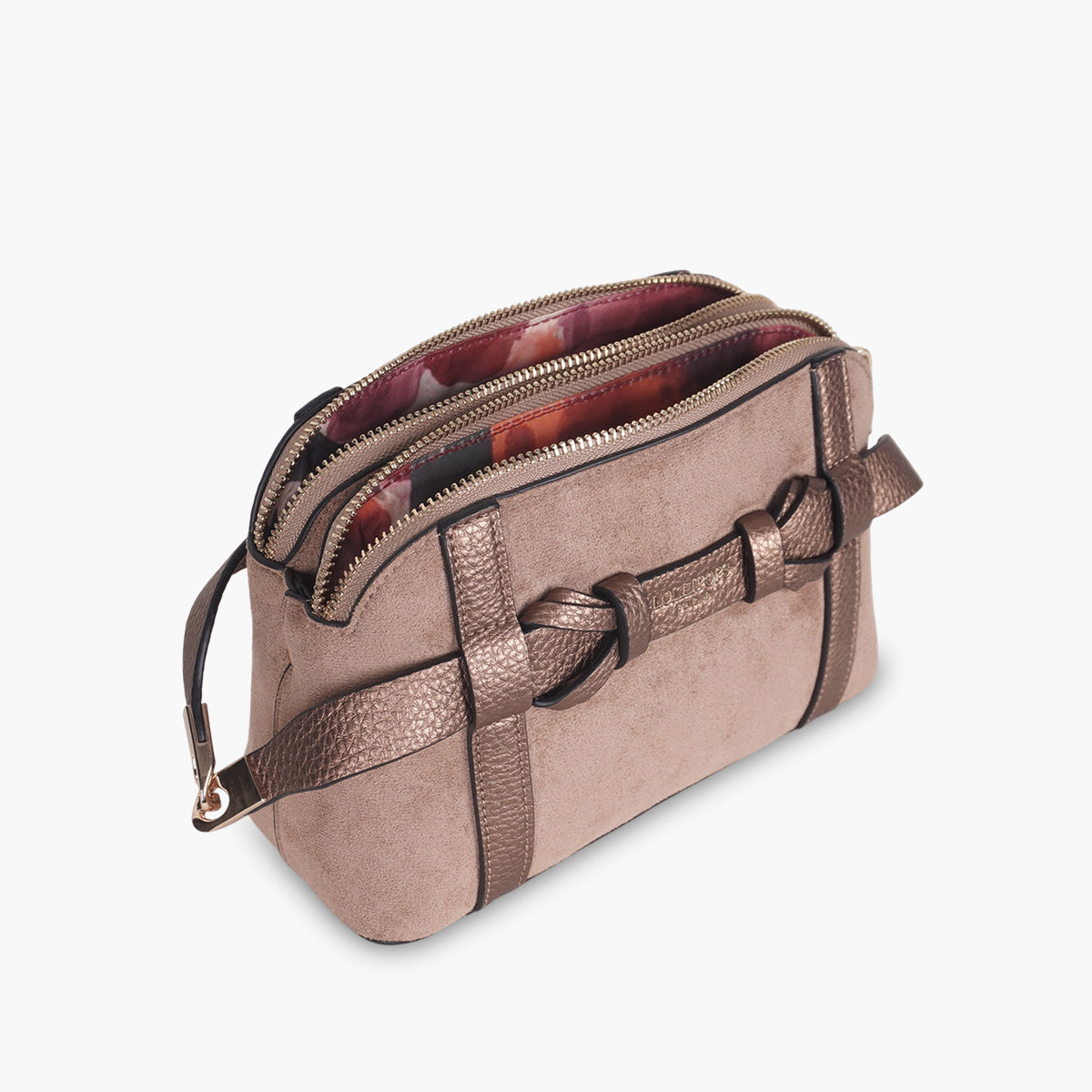 Petit sac multi poches taupe Taja