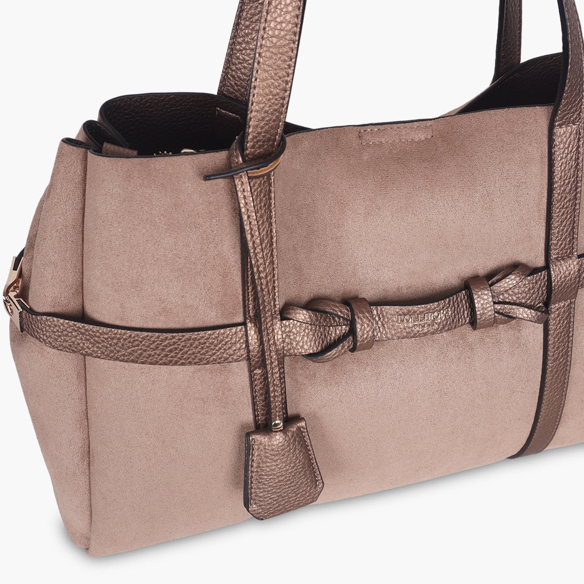 Grand sac shopper taupe Taja