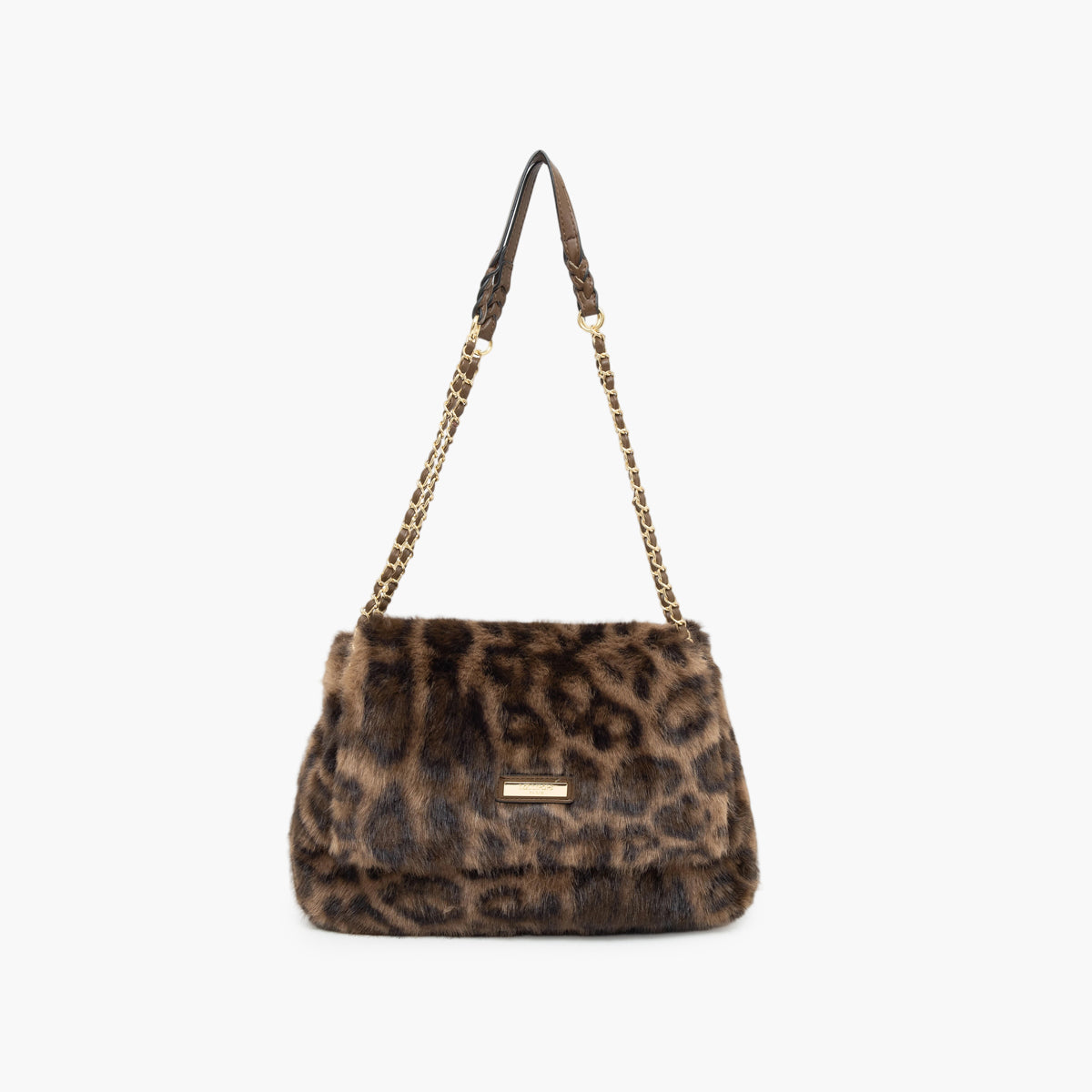 Grand sac porté épaule léopard Tigra