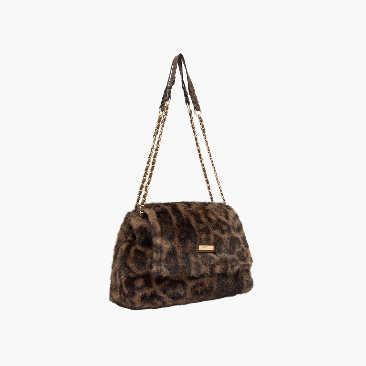Grand sac porté épaule léopard Tigra
