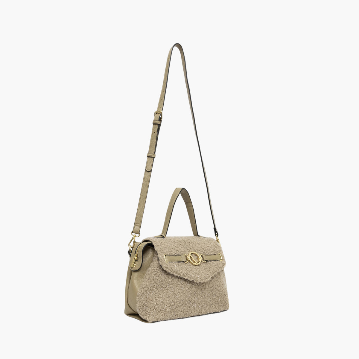 Grand sac porté épaule taupe Theresa