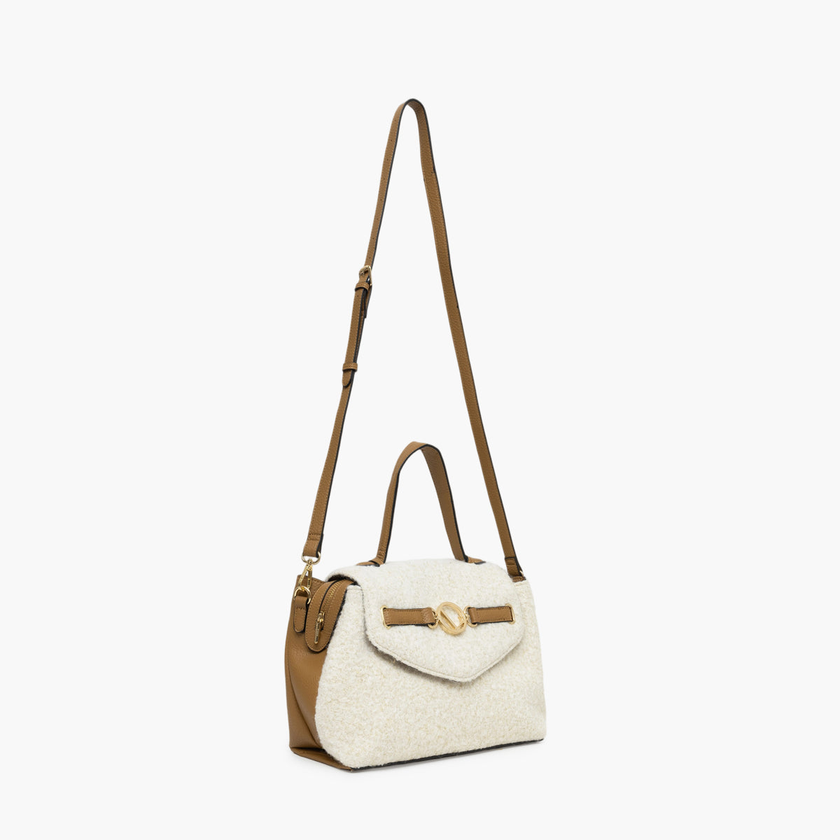 Grand sac porté épaule écru Theresa