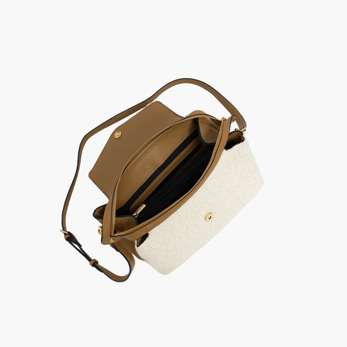 Grand sac porté épaule écru Theresa